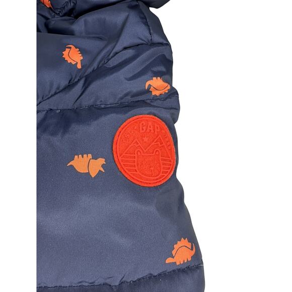 NWT Gap Dinosaurs Print Puffer One Piece Bunting Size 6-12 Months - Picture 5 of 7
